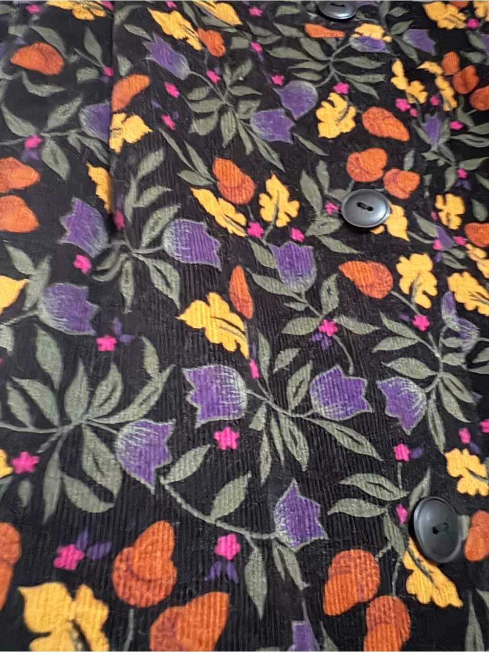 Vintage Abercrombie & Fitch corduroy autumn print dress - Picture 2 of 4